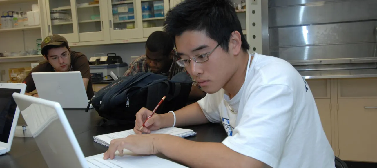 students in learning center